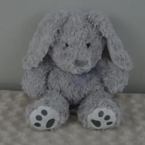 Hugfun Swirly Gray Bunny Rabbit Plush Stuffed Animal Toy